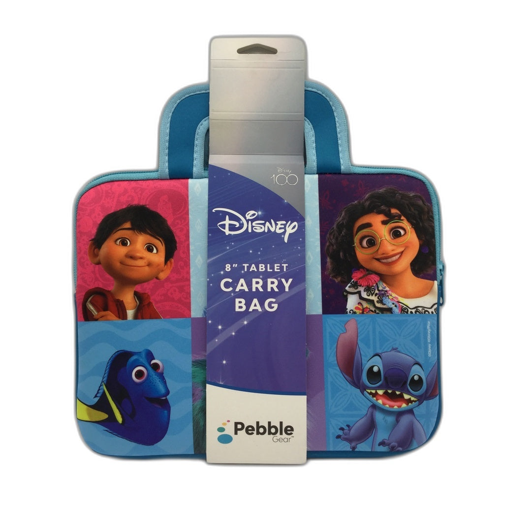 Brand NEW Disney Character Pebble Gear Soft 8" Tablet Blue Zip Up Carry Bag