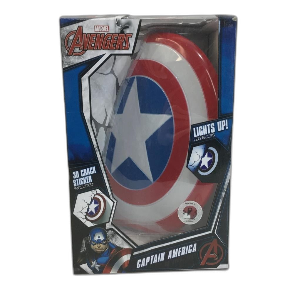 Marvel Avengers Captain America Light Up Led Bulbs 3D Crack Sticker For Wall NEW