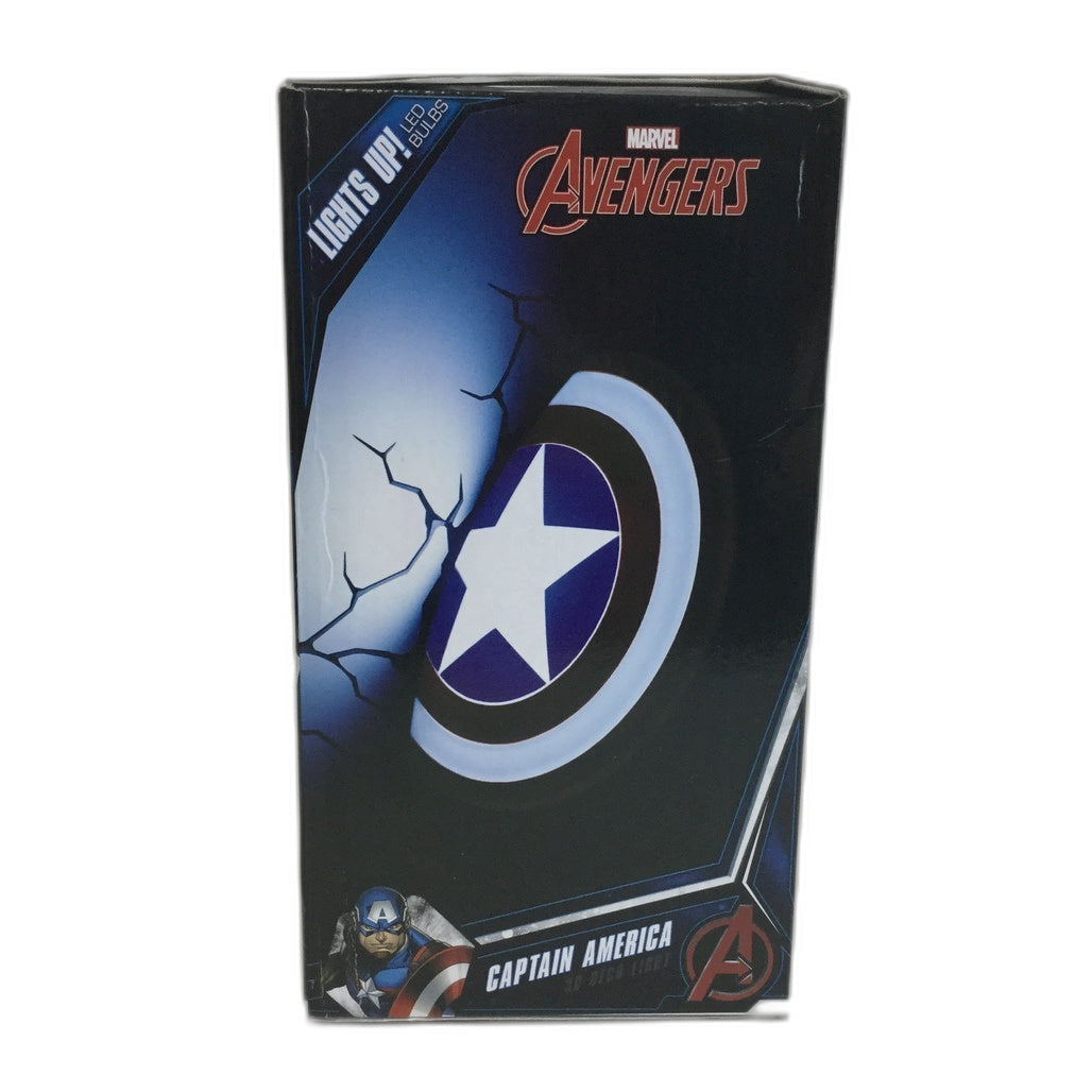 Marvel Avengers Captain America Light Up Led Bulbs 3D Crack Sticker For Wall NEW