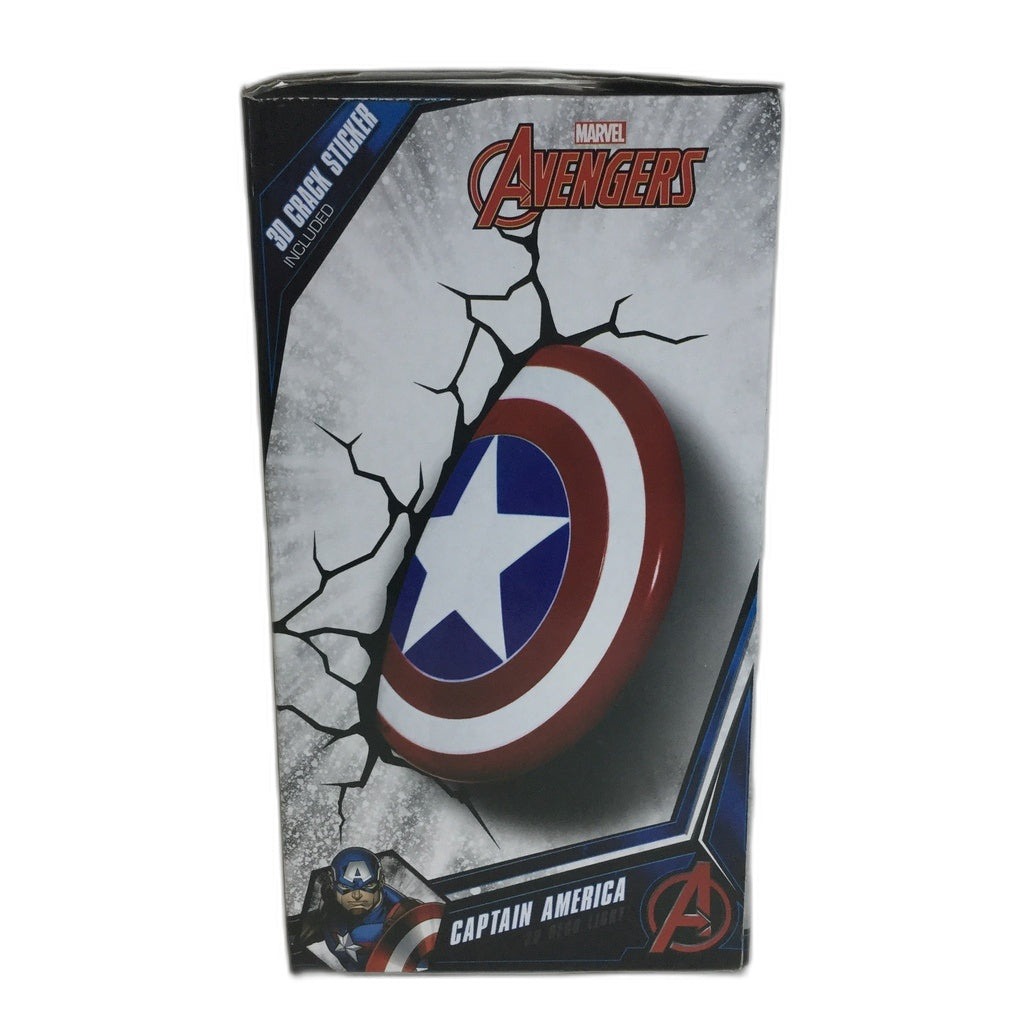 Marvel Avengers Captain America Light Up Led Bulbs 3D Crack Sticker For Wall NEW