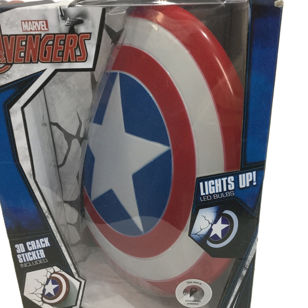 Marvel Avengers Captain America Light Up Led Bulbs 3D Crack Sticker For Wall NEW