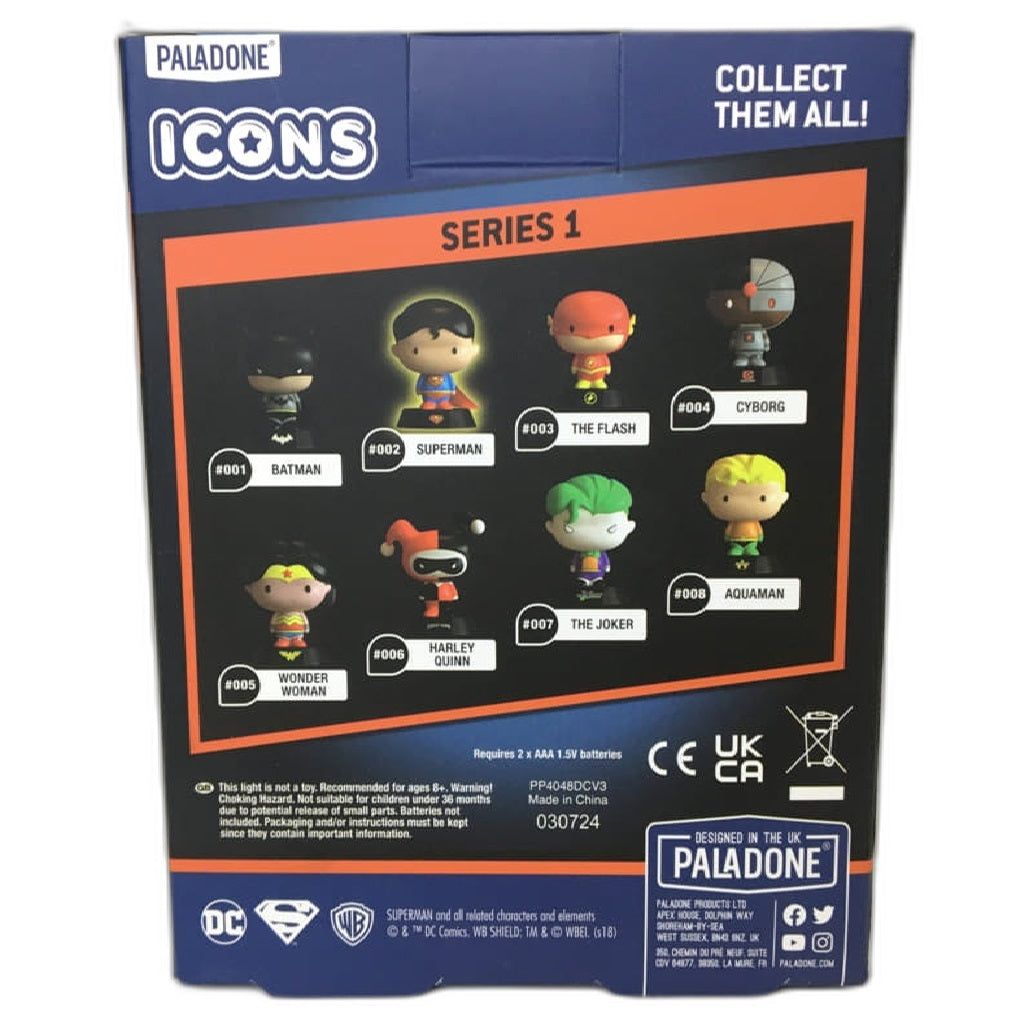 Paladone Dc Icons Character Collectible Lights & Smartphone Holder Bundle NEW