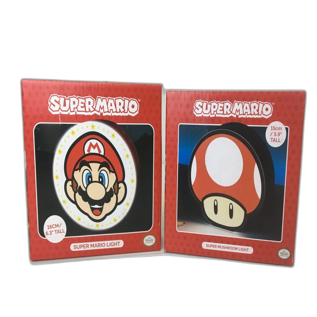 Paladone Super Mario Character & Red Mushroom Collectible Lights Bundle NEW