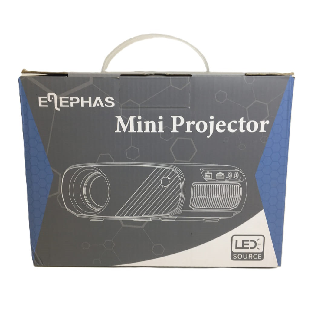 Elephas Hd 1080P Portable Multiport Mini Projector W/ Tripod & Carry Bag NEW