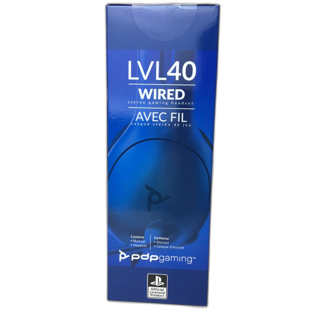 Brand NEW Pdp Ps4 Lvl40 Wired Stereo Gaming Headset W/ Microphone Black