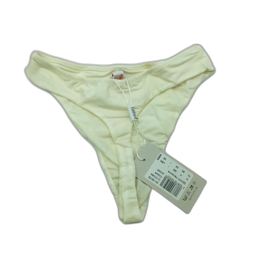 Faber Couture Genny Thong Underwear Ivory Made In Italy Size Ita1 Usa 32 NEW