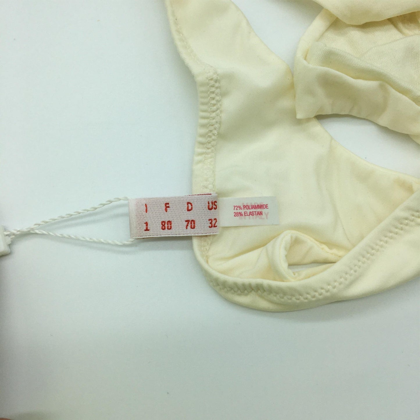 Faber Couture Genny Thong Underwear Ivory Made In Italy Size Ita1 Usa 32 NEW