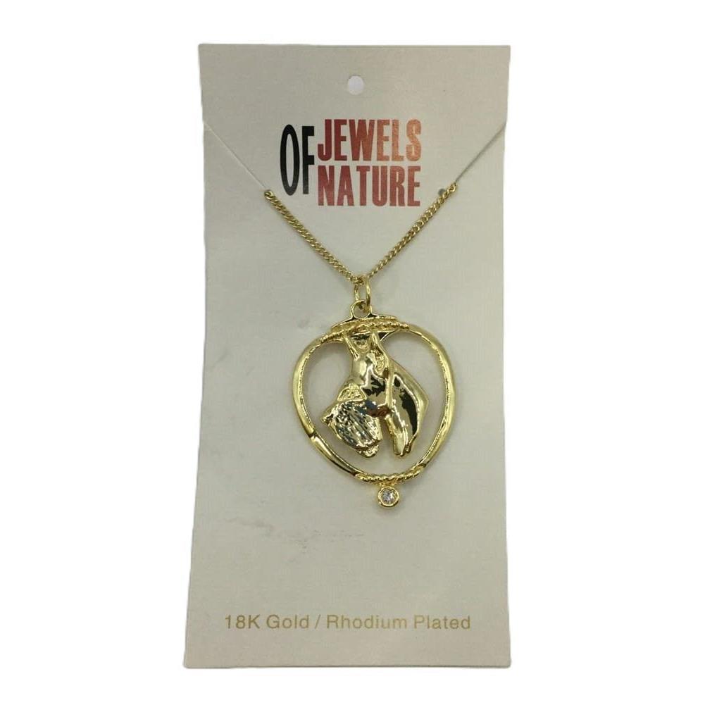 Deva Australia Jewels Of Nature 18K Gold Plated Schnauzer Cz Pendant NEW