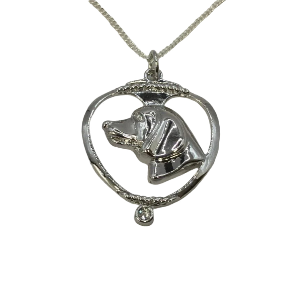 Deva Aust. Jewels Of Nature 18K Rhodium Silver Plate Beagle Cz Pendant NEW