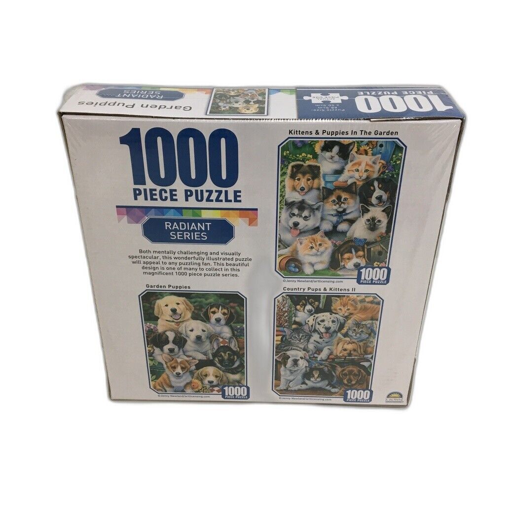 Mjm Australia Garden Puppies 1000 Piece Jigsaw Puzzle -Radiant Series NEW