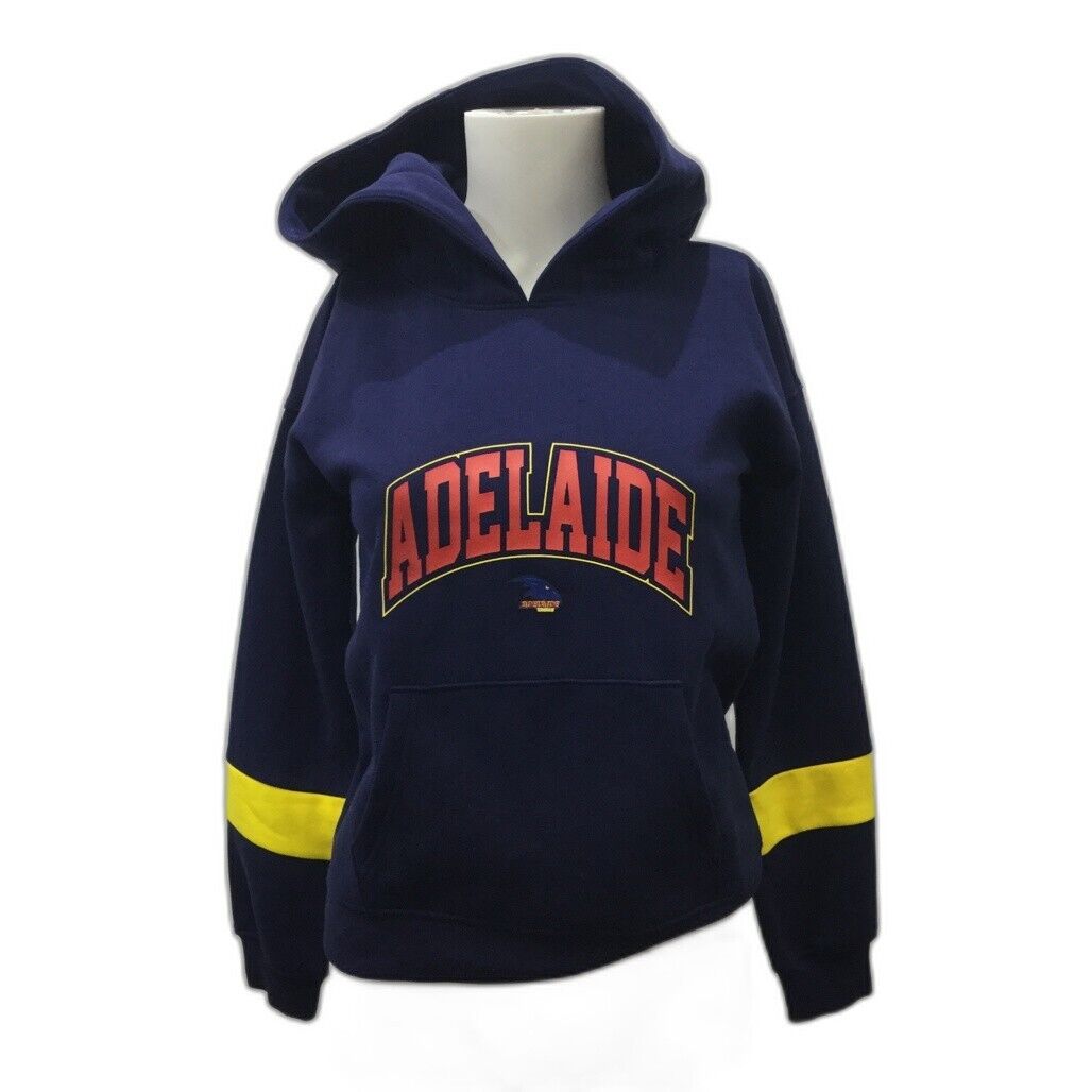 Afl Adelaide Crows Navy Blue Kids Hooded Jumper Childrens Size 10 NEW