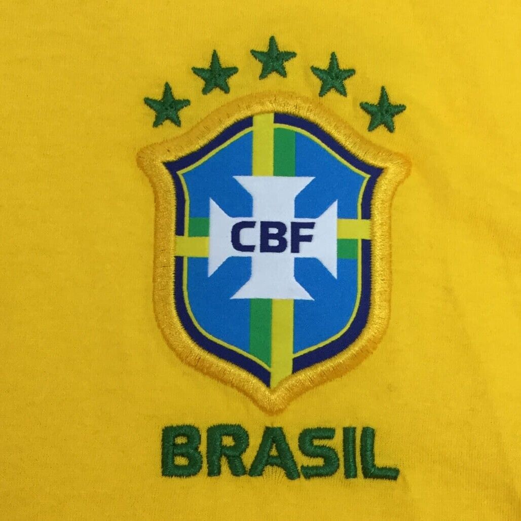 Cbf Brasil Confederation Of Brazilian Football Cotton T-Shirt Mens Size L NEW