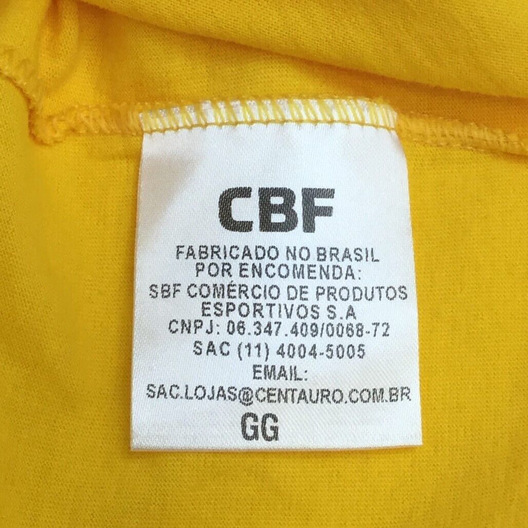 Cbf Brasil Confederation Of Brazilian Football Cotton T-Shirt Mens Size L NEW