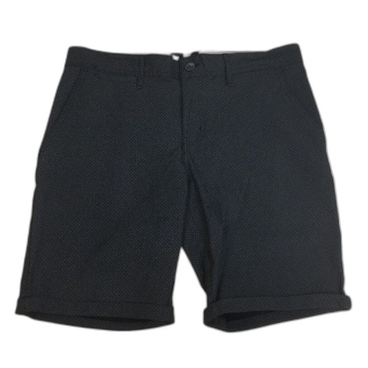 Jay Jays Chino Cotton Blend Print Stretch Shorts Black/Grey Mens Size 33 NEW