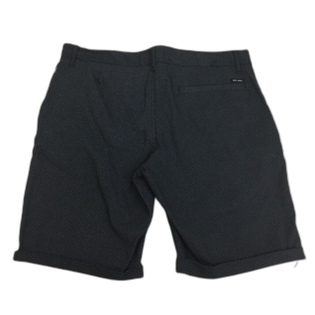 Jay Jays Chino Cotton Blend Print Stretch Shorts Black/Grey Mens Size 33 NEW