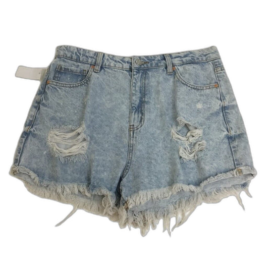 Jay Jays High Rise Riley Cotton Blend Ripped Faded Denim Shorts Ladies Sz 16 NEW