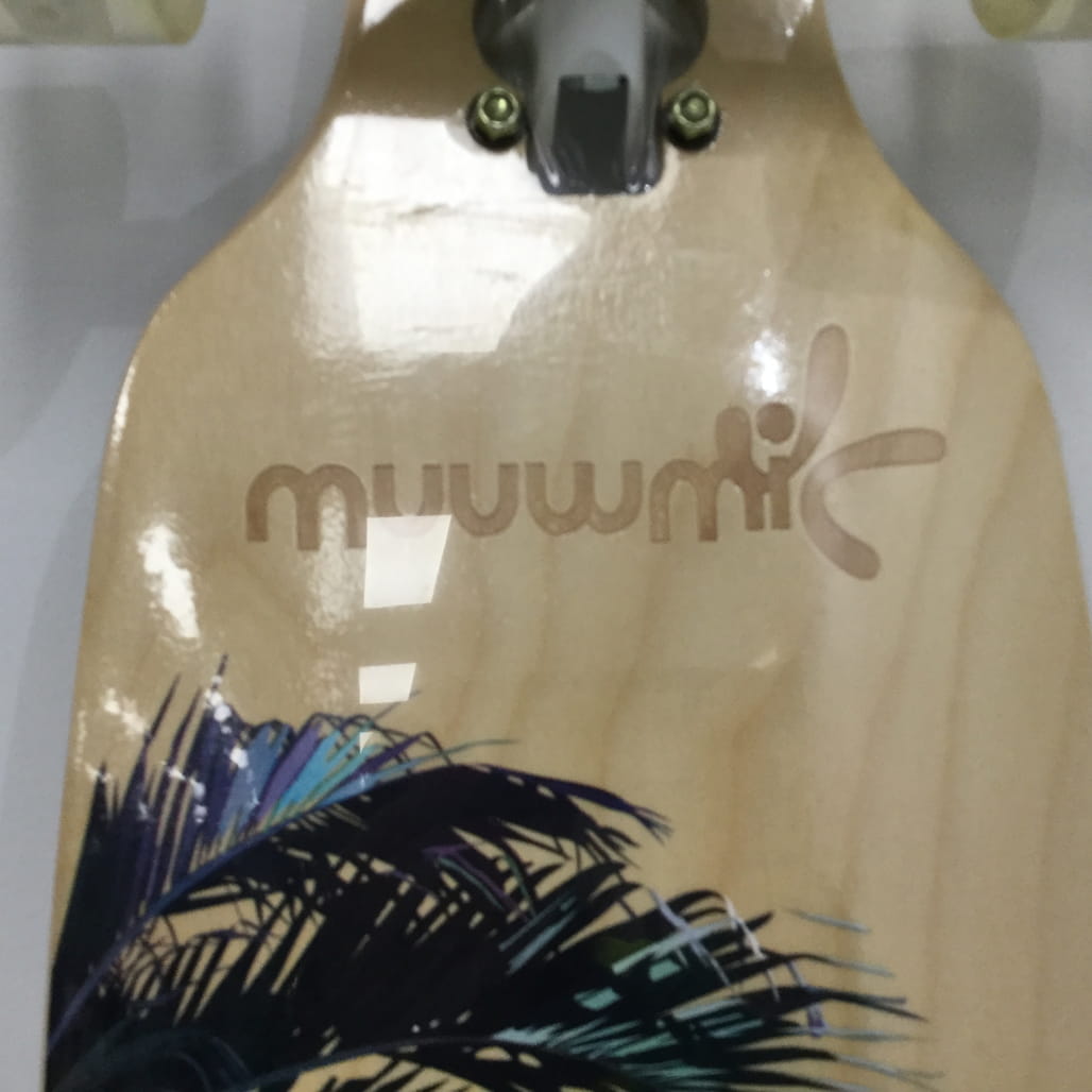 38" Maple Wood Pablo Dog & Palm Tree Led Wheels Drop Thru Carver Skateboard NEW