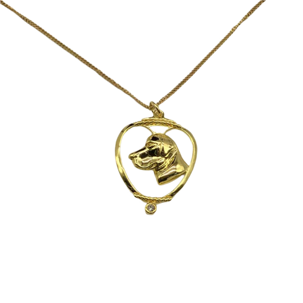 Deva Australia Jewels Of Nature 18K Gold Plated Labrador Cz Pendant NEW