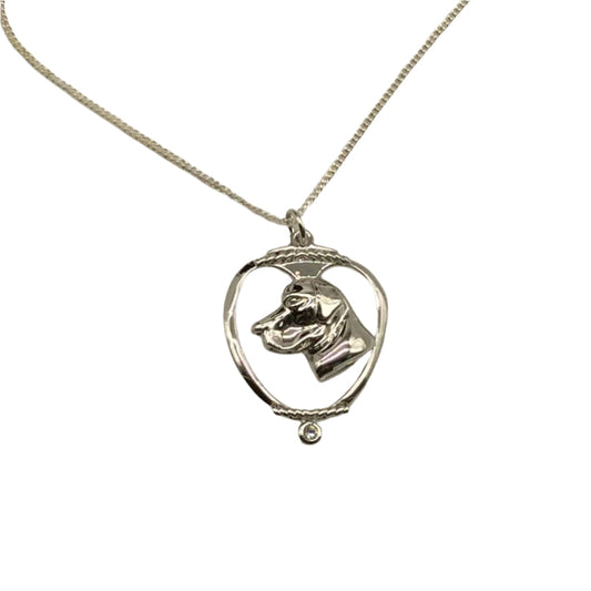Deva Australia Jewels Of Nature 18K Rhodium Silver Plate Labrador Cz Pendant NEW