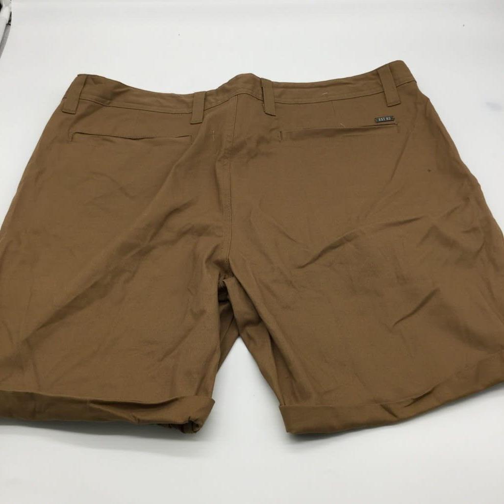 Jay Jays Chino Cotton Blend Fold Up Cuff Stretch Shorts Brown Mens Size 40 NEW