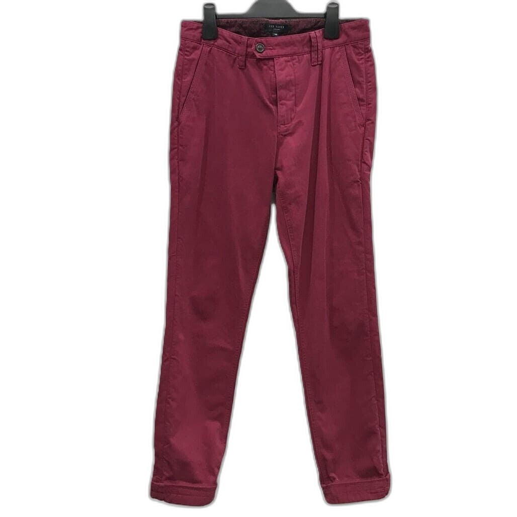 Ted Baker London 100 % Cotton Magenta Men'S Trousers Size 30R NEW