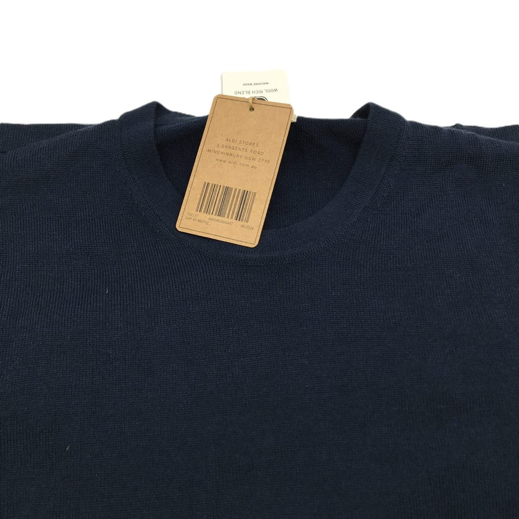 Brand NEW Westbay Australian Merino Blend Men'S Sweat Top Navy Blue Size Small