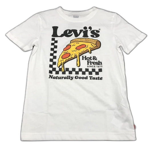 Brand NEW Levi'S Naturally Good Taste Pizza Short Sleeve T-Shirt Kids Size L