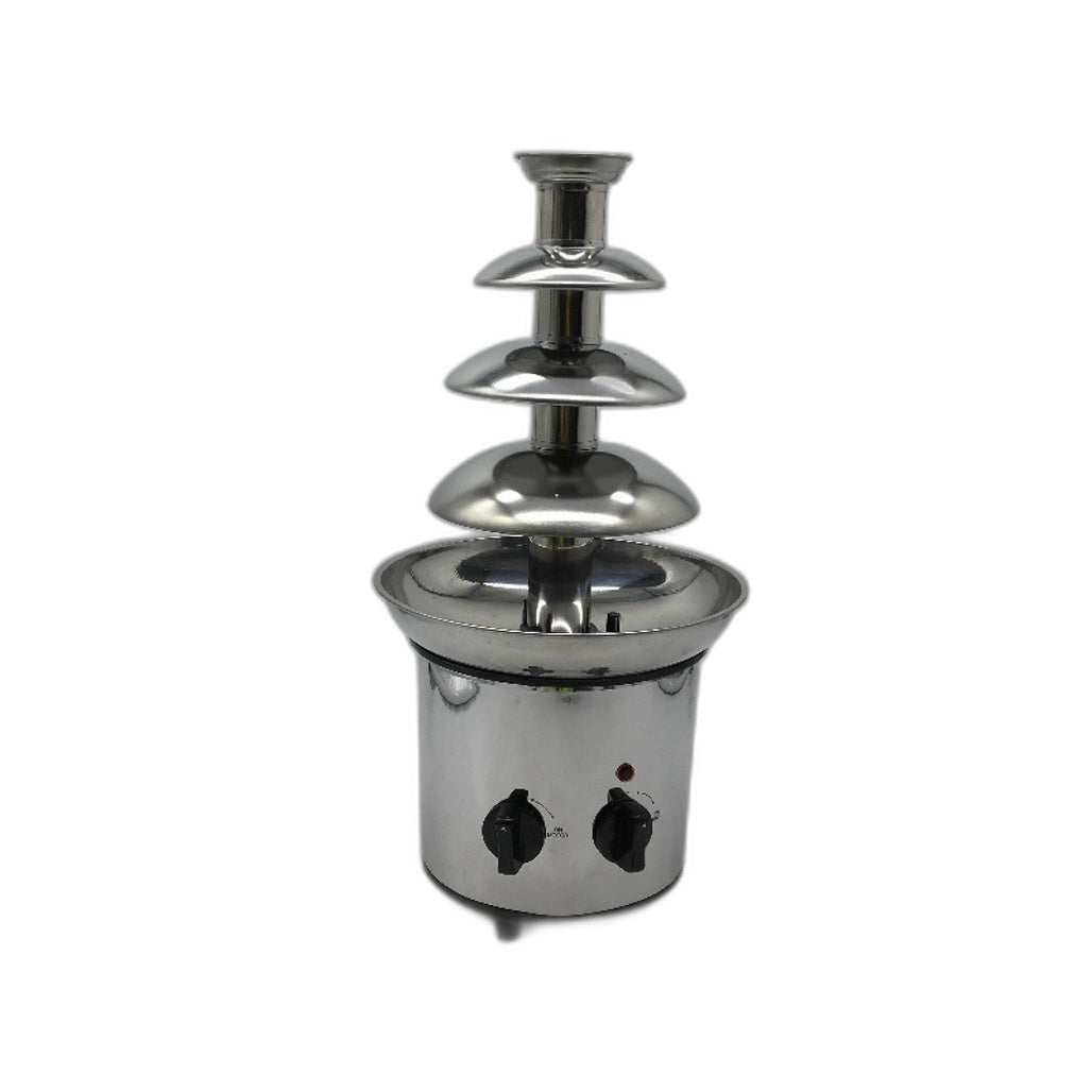 4 Tier Electric Chocolate Fondue Stainless Steel Fountain NEW