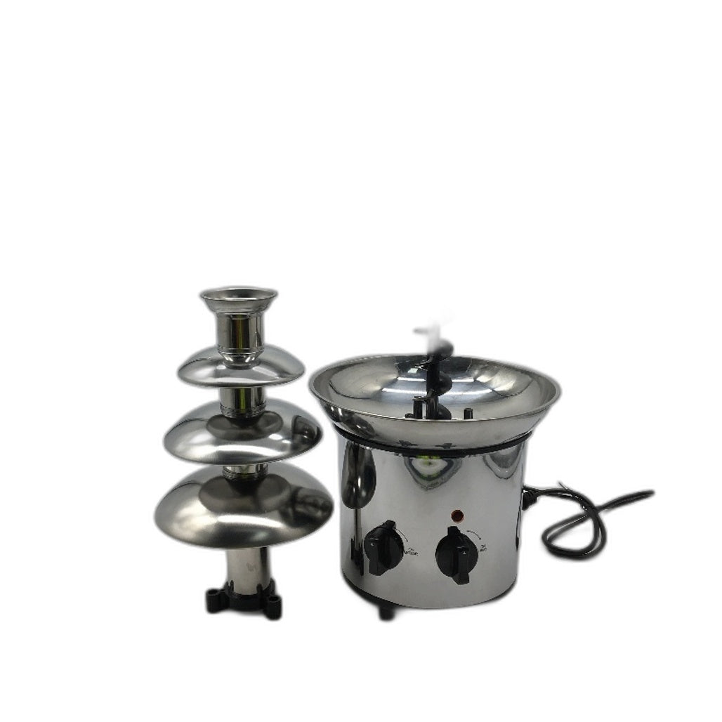 4 Tier Electric Chocolate Fondue Stainless Steel Fountain NEW