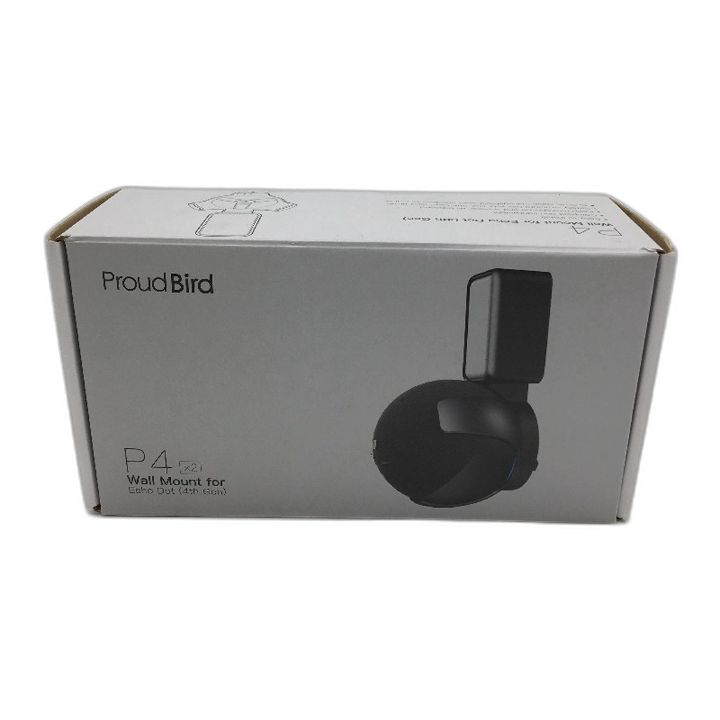 ProudBird 2 Piece P4 Adhesive Wall Mount for Echo Dot 4th Gen in Black NEW