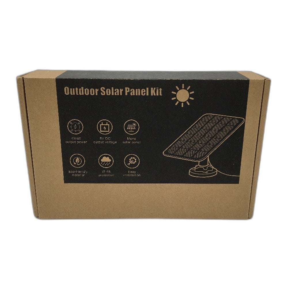 4W 5V DC Outdoor IP65 Mono Solar Panel Kit in White 20x15cm NEW