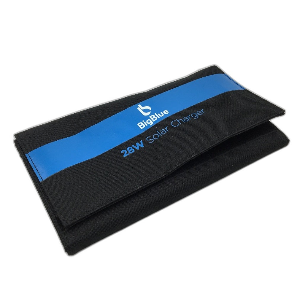 BigBlue 3 USB Port Foldable Portable 28W Smart IC 4 Panel Solar Charger NEW