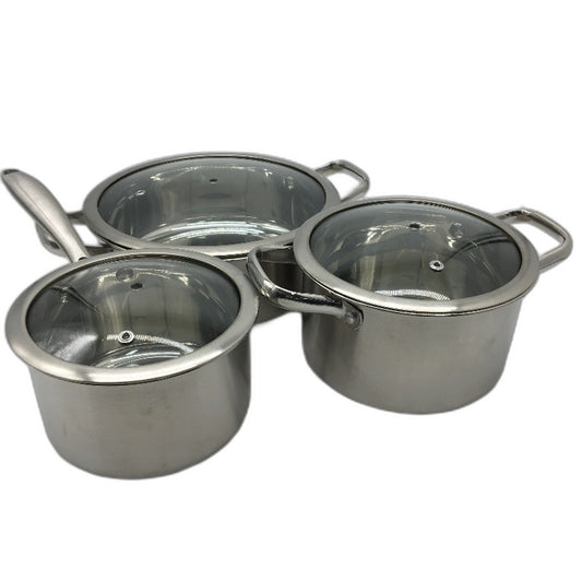 6 Piece Premium Quality Stainless Steel Induction Compatible Cookware Set NEW