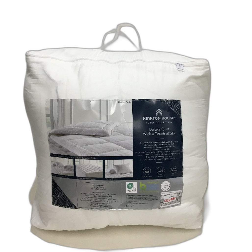 Kirkton House 375TC Deluxe Cotton Quilt with a Touch of Silk QUEEN NEW