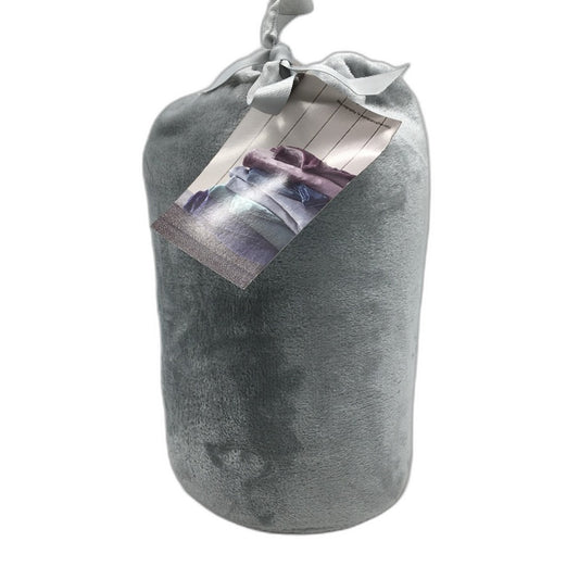 Kirkton House Grey Flannel Blanket In Storage Bag QUEEN Size 2.4m x 2.5m NEW