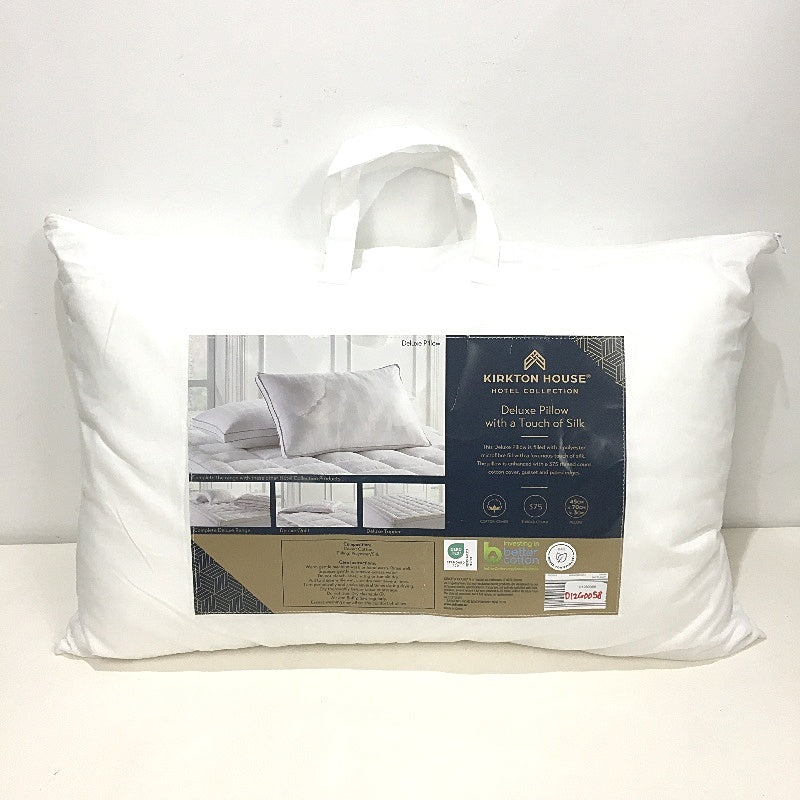 Kirkton House 375TC Deluxe Pillow with a Touch of Silk 45x70x3cm NEW