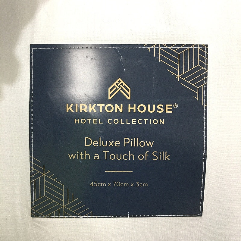 Kirkton House 375TC Deluxe Pillow with a Touch of Silk 45x70x3cm NEW
