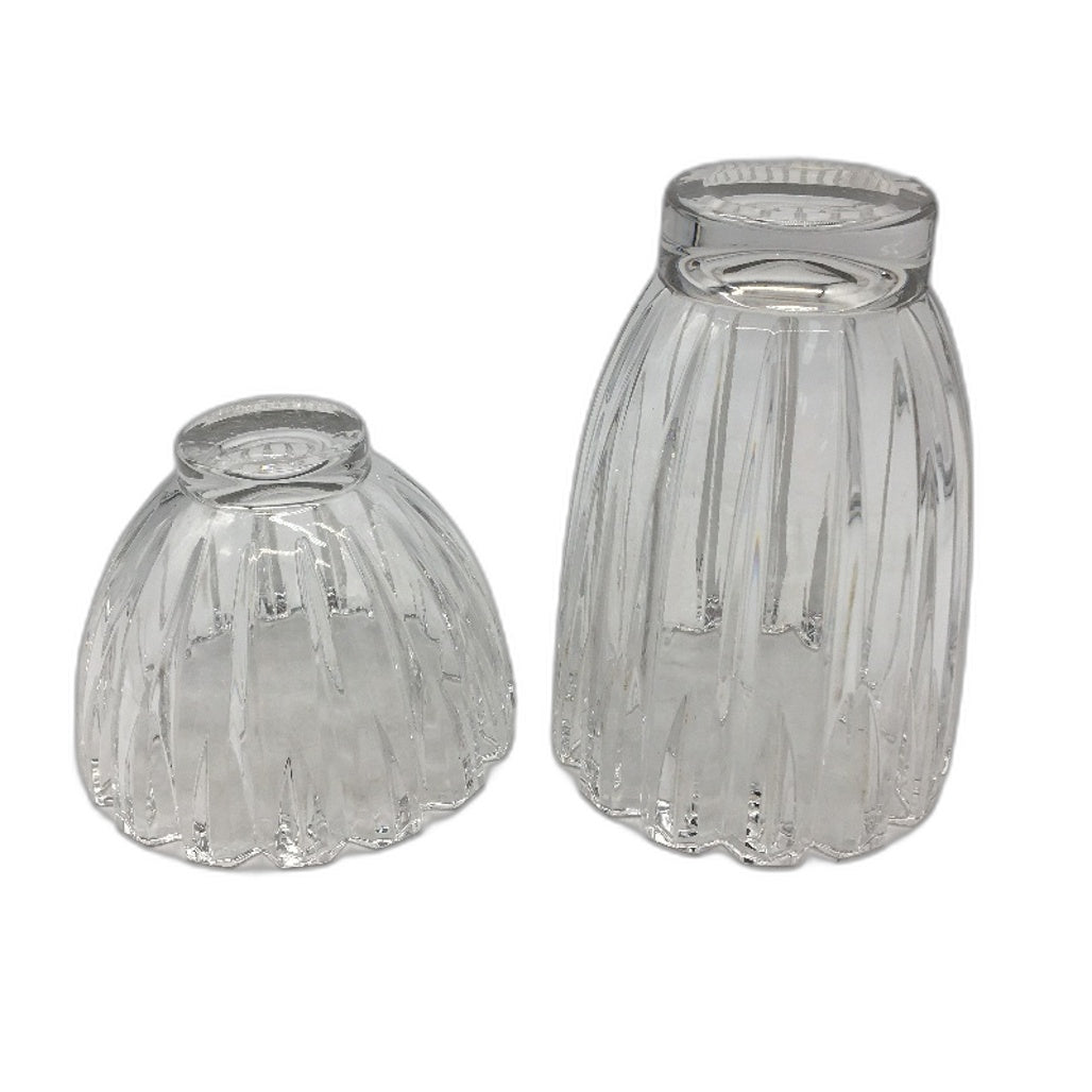 VINTAGE Villeroy & Boch 2 Piece Heavy & Thick Cut Crystal Cut Vases