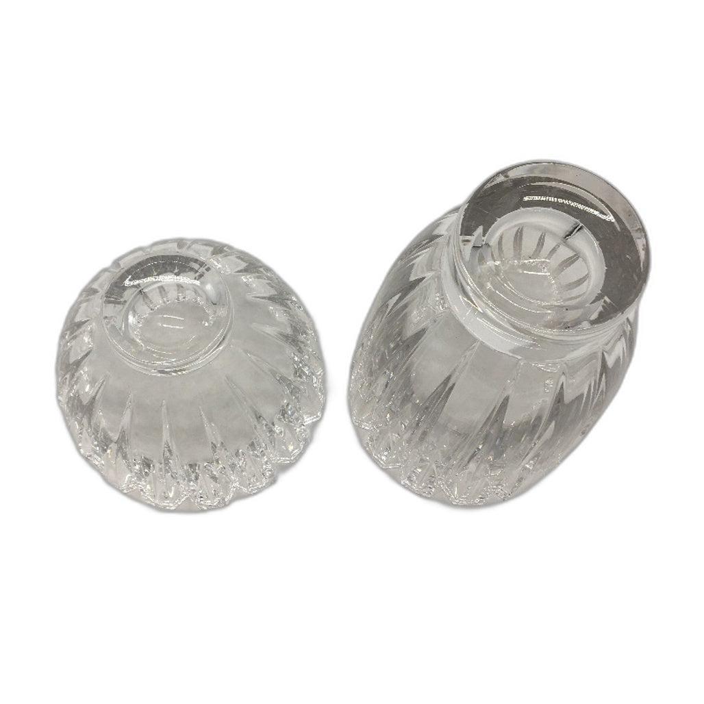 VINTAGE Villeroy & Boch 2 Piece Heavy & Thick Cut Crystal Cut Vases