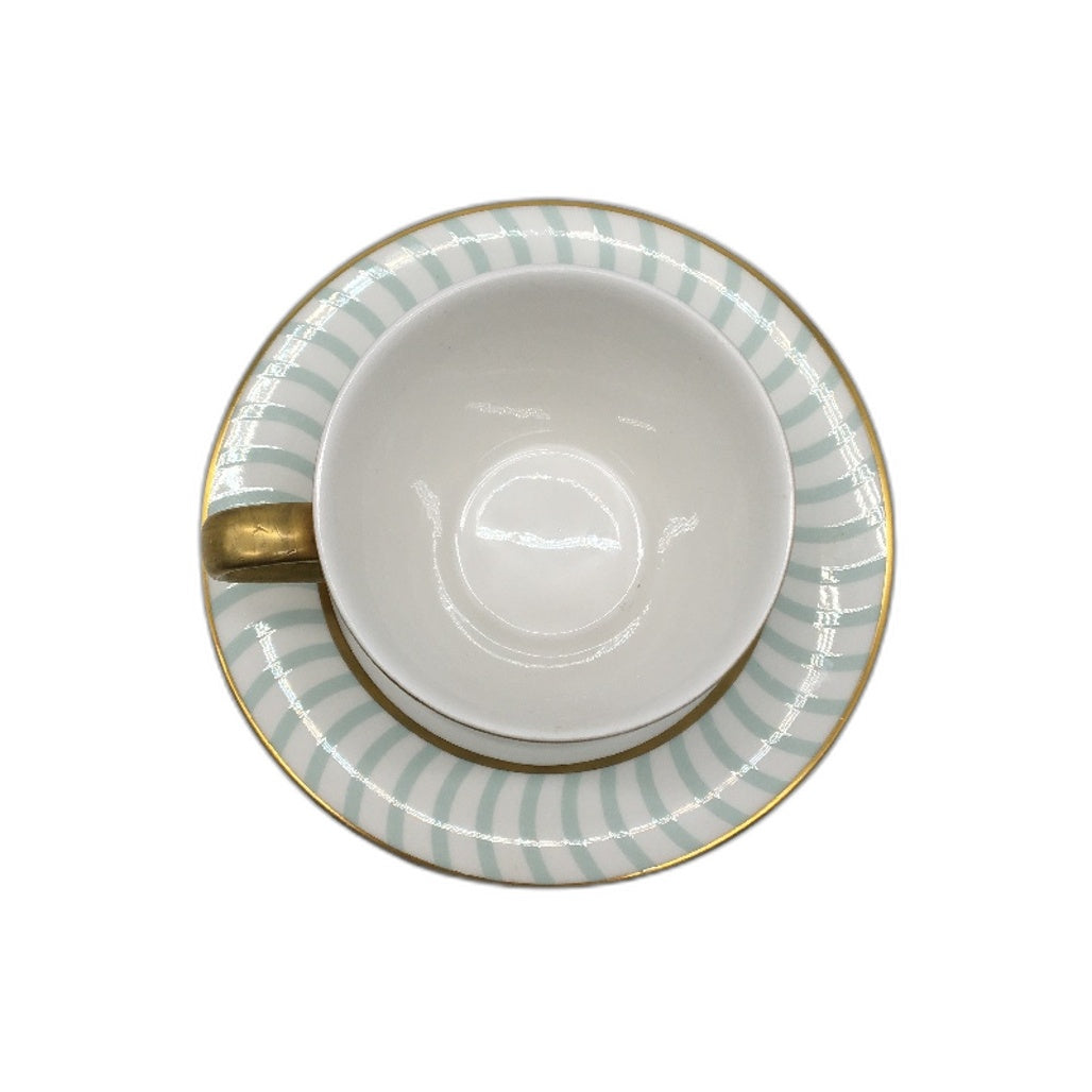 2000 Royal Doulton Fusion Made In England Frivolous Green  Demitasse TeaCup Set