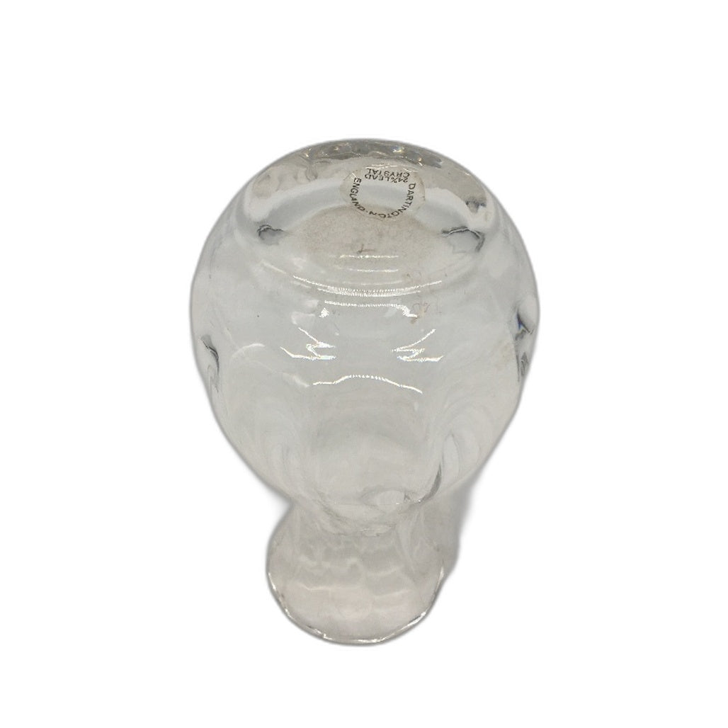 VINTAGE Darlington 24% Lead Crystall Small Ripple Ornate Bud Vase 11cm