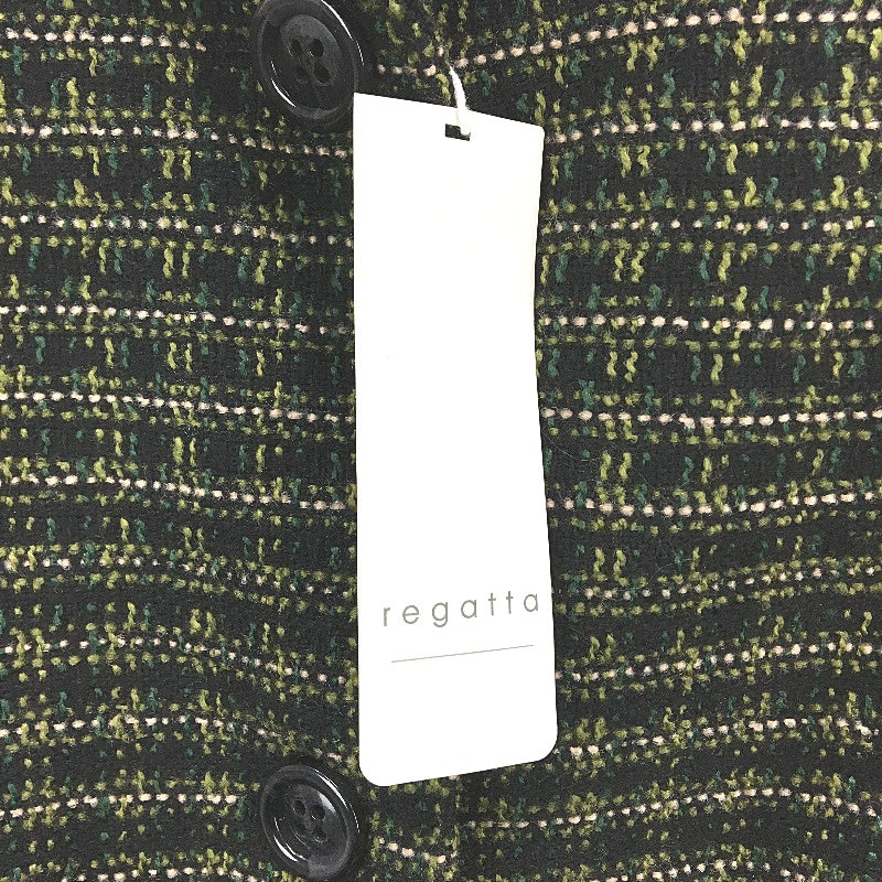 Regatta Black Green Tweed Knit Style Fully Lined Coat Ladies Size 10 NEW
