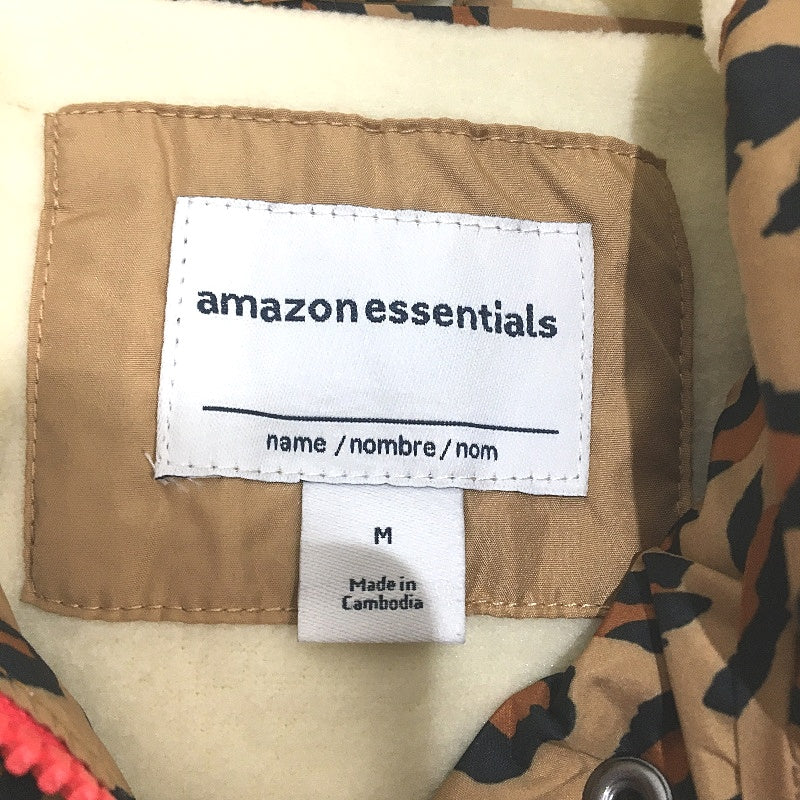 Amazon Essentials Cheetah Print Hooded Puffer Jacket Girls Size Medium NEW