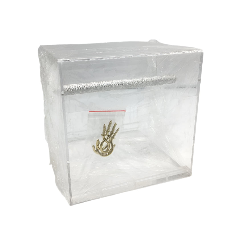 Fiscolo No Mess Clear Acrylic Bird Feeder Box for Small Birds 16x16x16cm NEW