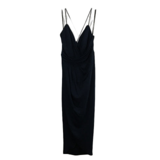 Forever New Strappy Cross Back Smooth Navy Midi Dress Ladies Size AU 10 NEW