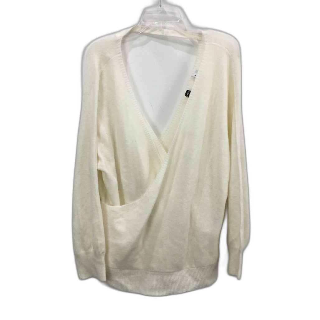 Forever New Soft Knit Long Sleeve V Neck Cream Sweater Ladies Size AU 12-14 NEW
