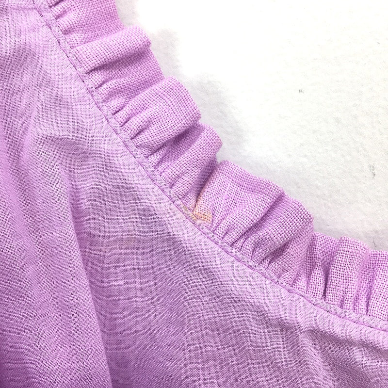 Forever New Short Puff Sleeve Frilled Lilac Mini Dress Ladies Size AU 8-10 NEW