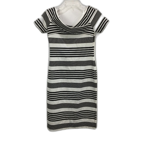 Forever New BW Stripe Off Shoulder Bodycon Midi Dress Ladies Size AU 10-12 NEW