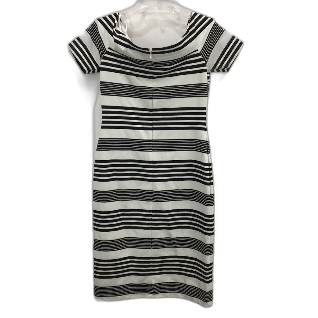 Forever New BW Stripe Off Shoulder Bodycon Midi Dress Ladies Size AU 10-12 NEW