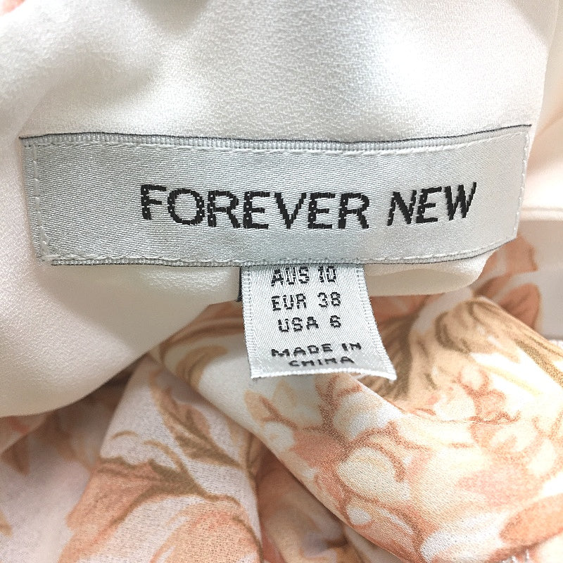 Forever New Jade Angel Sleeve Gold Floral Skater Mini Dress Ladies Sz AU 10 NEW